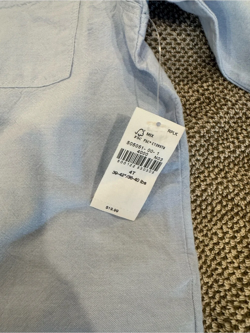 Light Blue Button-Down Shirt for Kids